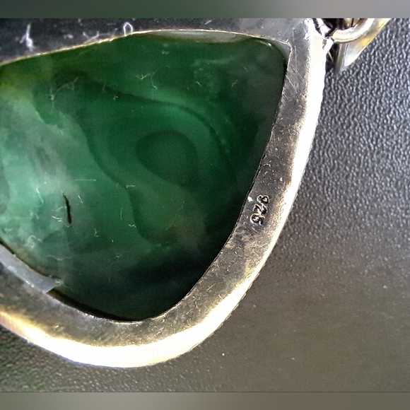Sterling Silver Malachite Pendant - Picture 8 of 13
